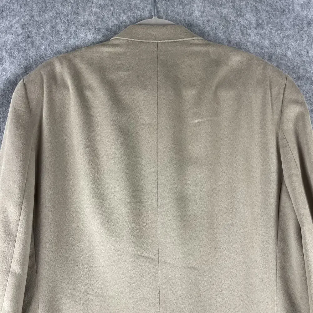 Vintage Ralph Ralph Lauren Faux Suede Blazer‎ Sport Coat Men 44R Beige 2 Button